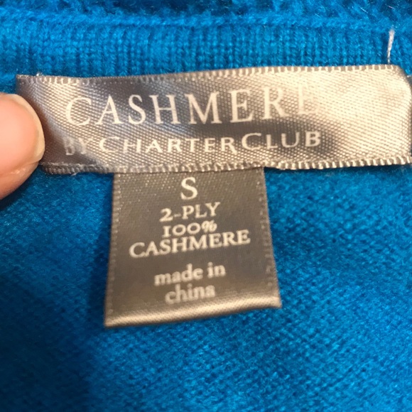 100% Cashmere Blue Sweater - Picture 4 of 4